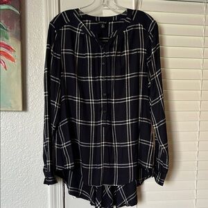 Lucky Brand Navy/ White Tunic